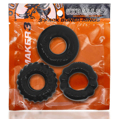 Oxballs -  Bonemaker 3-Pack C-Rings - Black