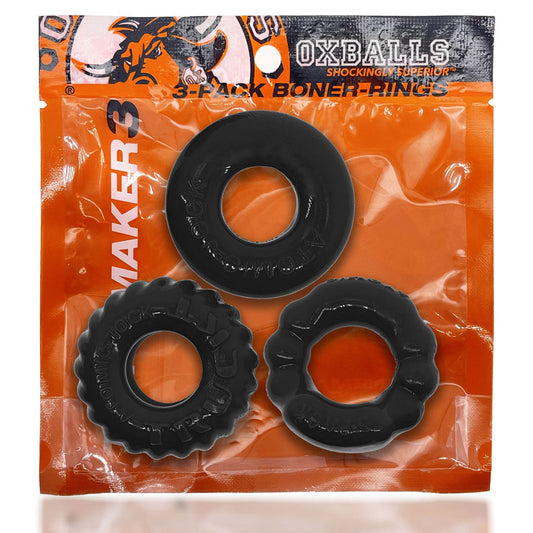 Oxballs -  Bonemaker 3-Pack C-Rings - Black