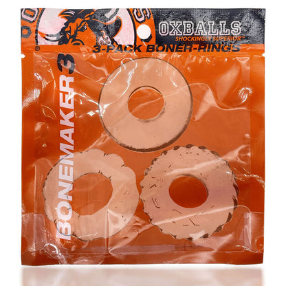 Oxballs Bonemaker - 3-Pack C-Rings - Clear