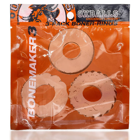 Oxballs Bonemaker - 3-Pack C-Rings - Clear