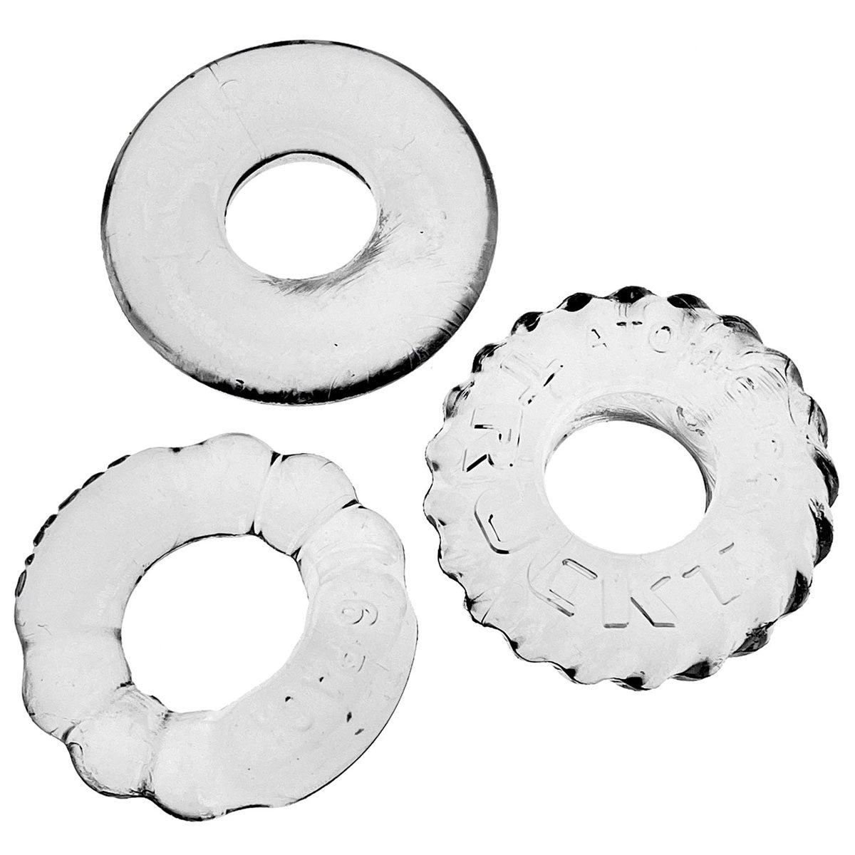 Oxballs Bonemaker - 3-Pack C-Rings - Clear