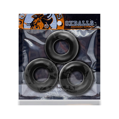 Oxballs Fat Willy 3-Pack Jumbo Cockrings – Black
