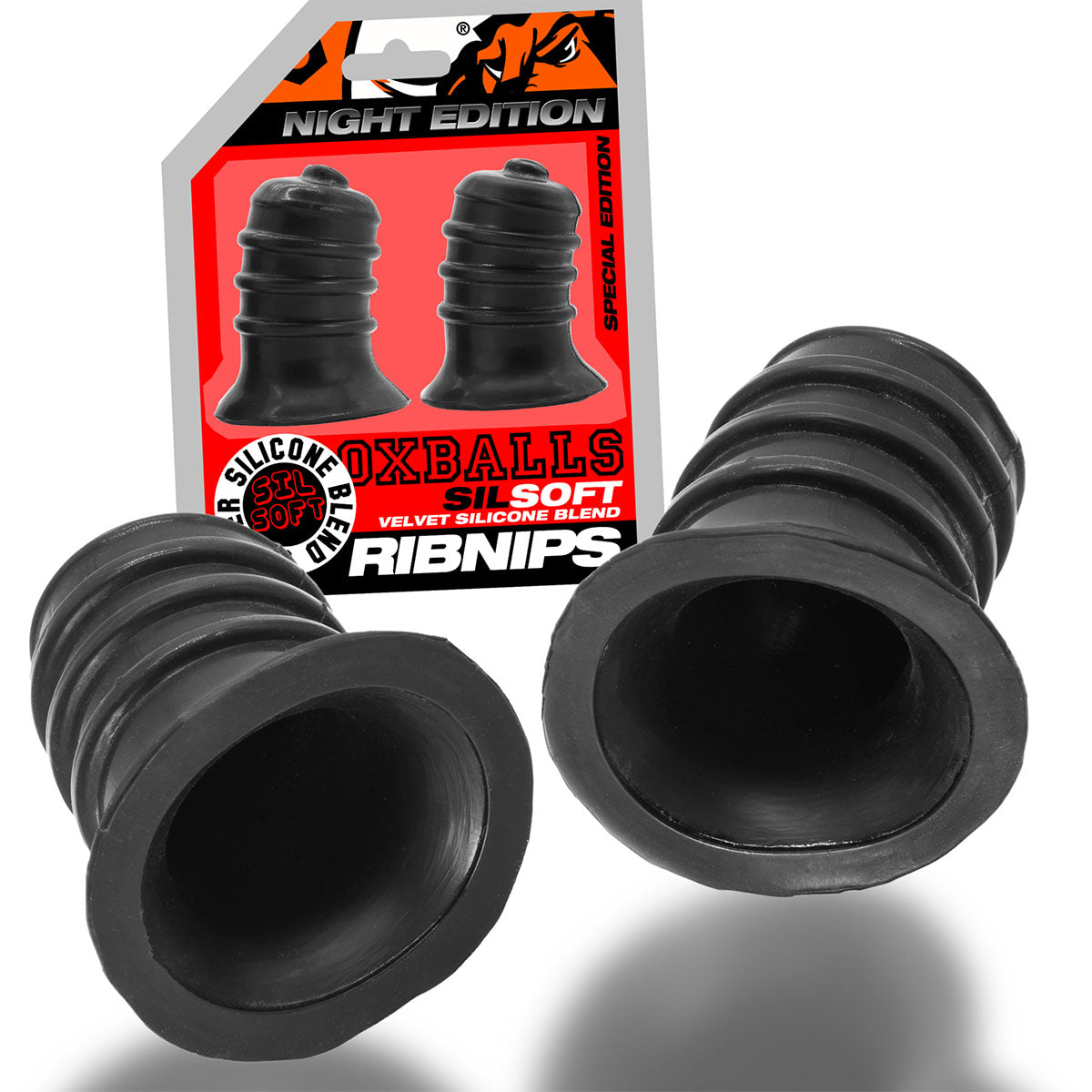 Oxballs Ribnips Springy Ribbed Nipple Suckers – Night Edition