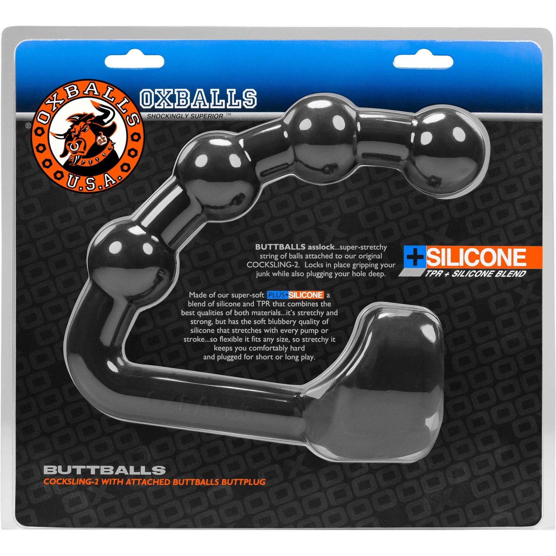 Oxballs Buttballs – Ass-Lock & Cocksling – Black Ice