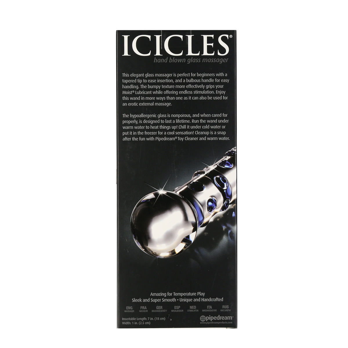 Pipedream - Icicles No. 50 - Hand Blown Glass Massager