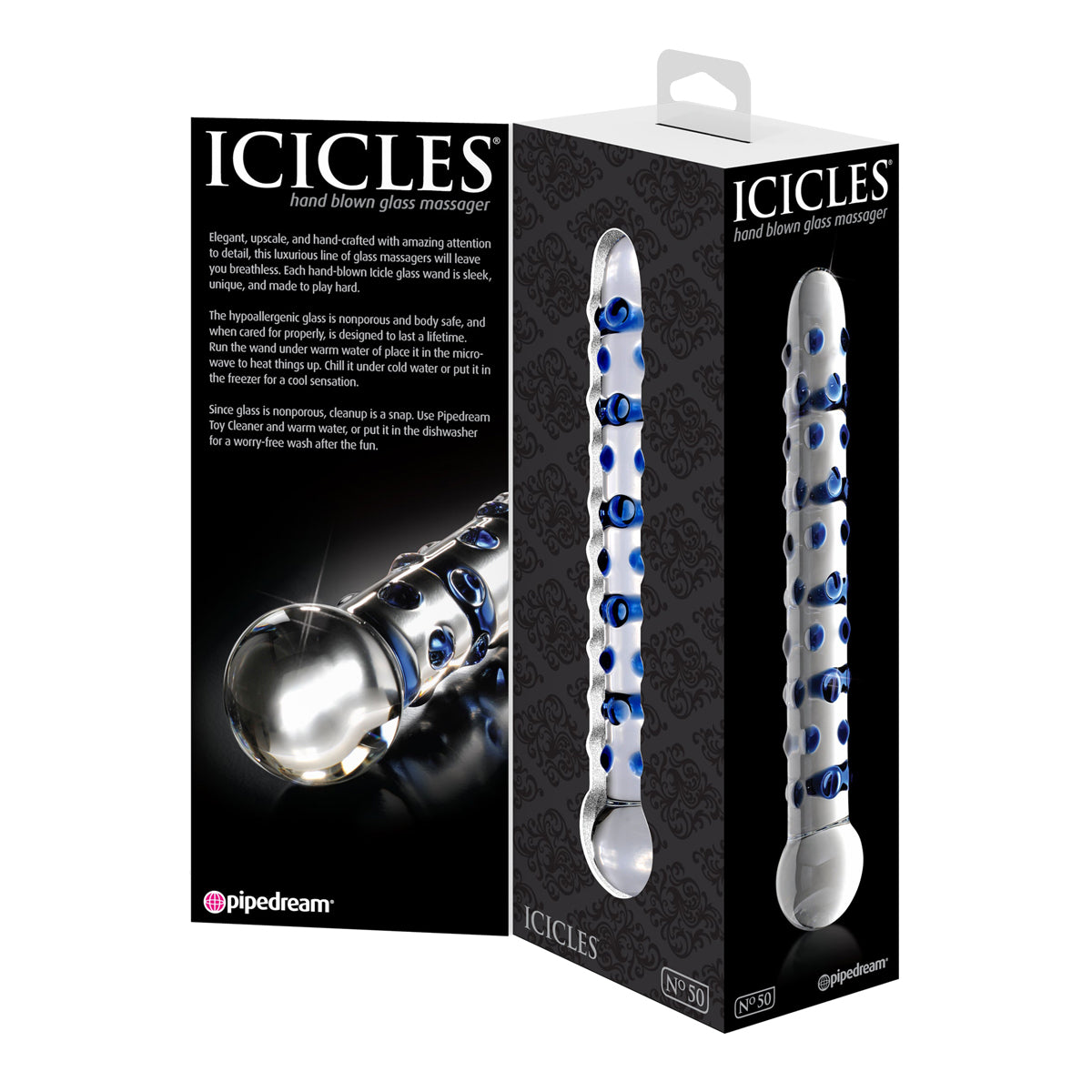Pipedream - Icicles No. 50 - Hand Blown Glass Massager
