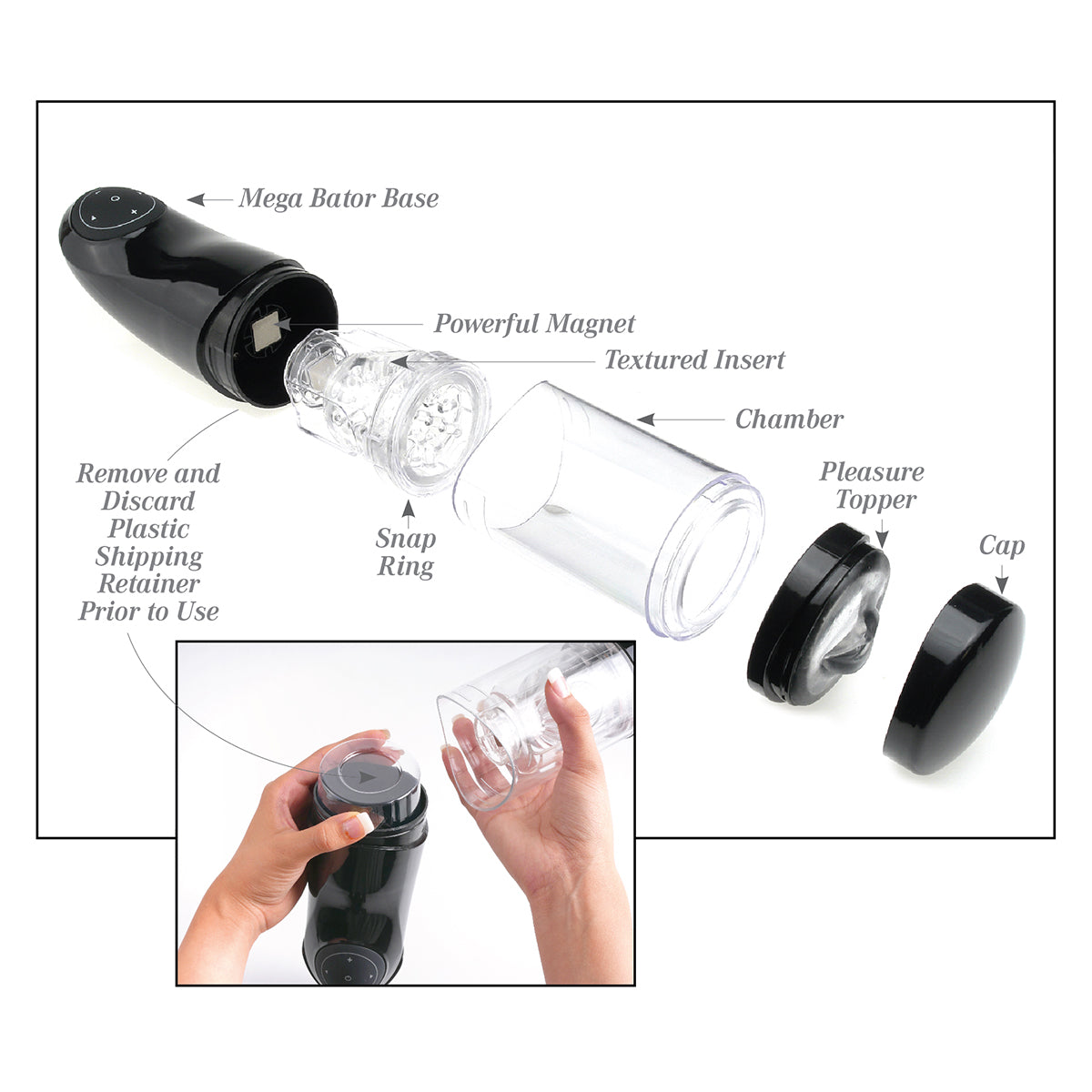 Pipedream Extreme Toyz - MegaBator Pussy - Clear