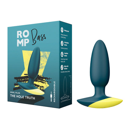ROMP - Bass - Vibrating Anal Plug - Blue