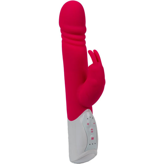 Rabbit Essentials Rechargeable Thrusting Rabbit - Hot Pink