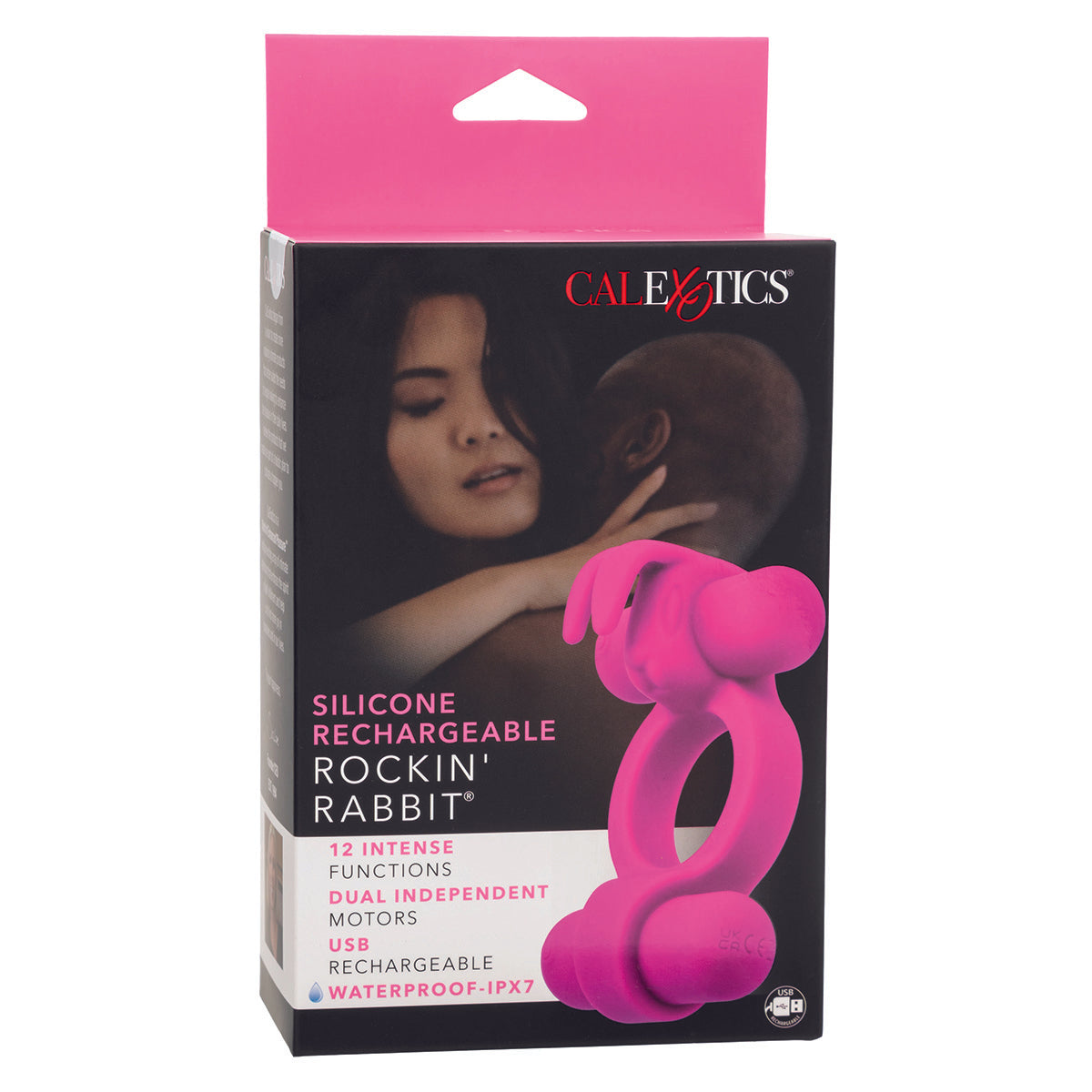 CalExotics® Silicone Rechargeable Rockin Rabbit – Pink