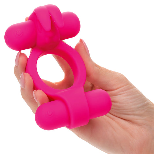 CalExotics® Silicone Rechargeable Rockin Rabbit - Pink