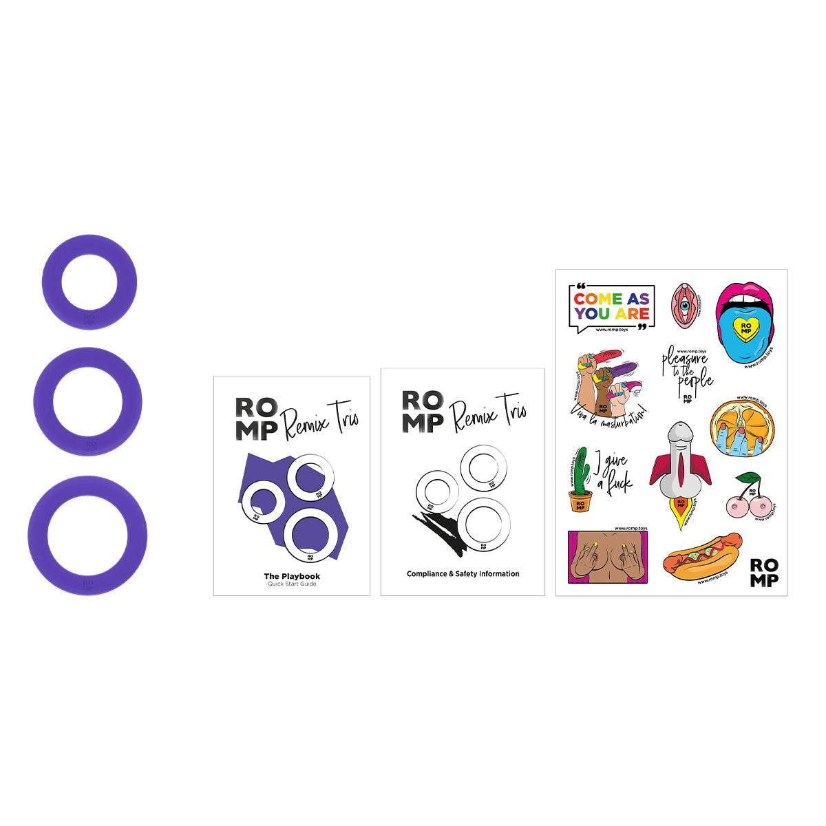 Romp - Remix Trio Male Rings – Violet