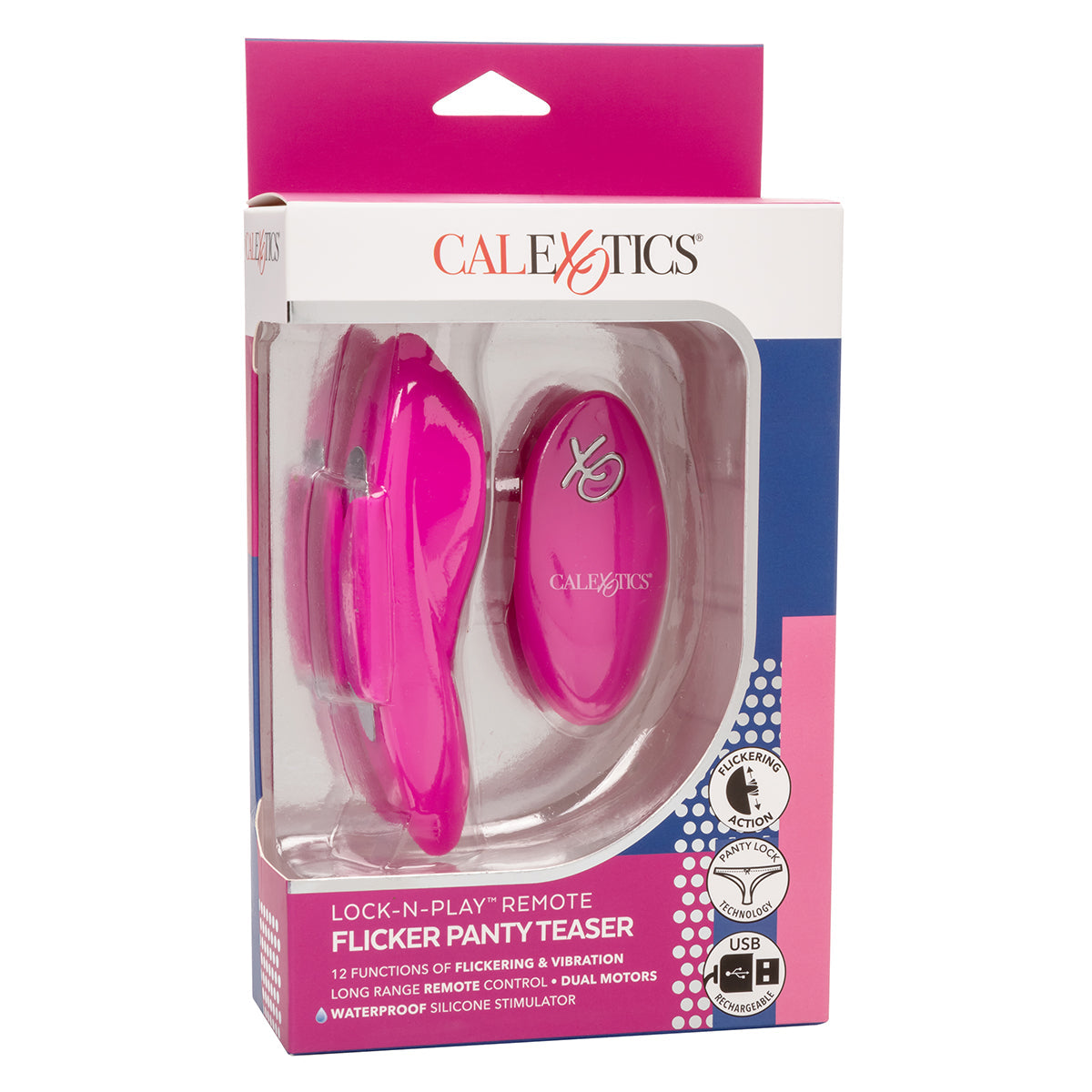 CalExotics® - Lock-N-Play Remote Flicker Panty Teaser – Pink