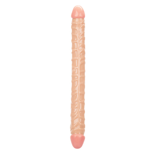 CalExotics® - Size Queen® - 17” Double-Ended Dildo - Ivory
