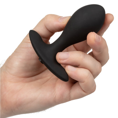 CalExotics® Weighted Silicone Inflatable Plug - Black