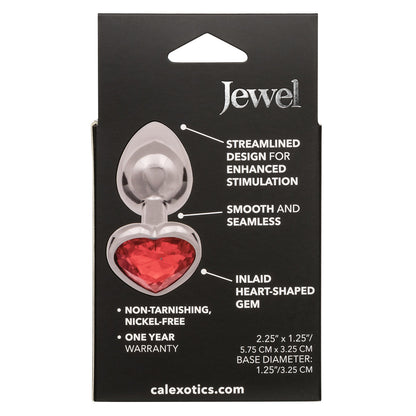 CaleXOtics Small Jewel Large Ruby Heart Plug - Ruby