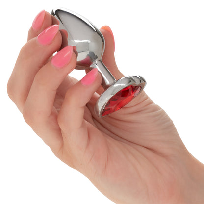 CaleXOtics Small Jewel Large Ruby Heart Plug - Ruby