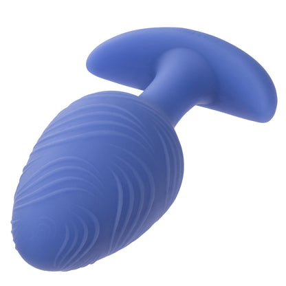 CalExotics® Cheeky Vibrating Glow in The Dark Large Butt Plug - Blue