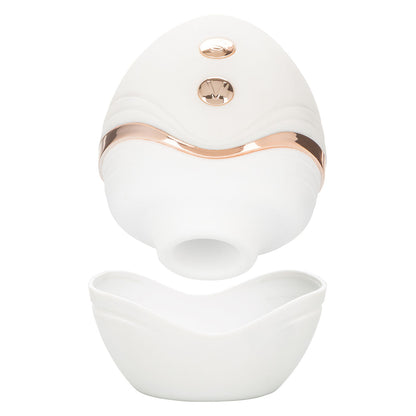 CalExotics® Empowered Palm Pleasure Goddess – Suction Vibrator – White