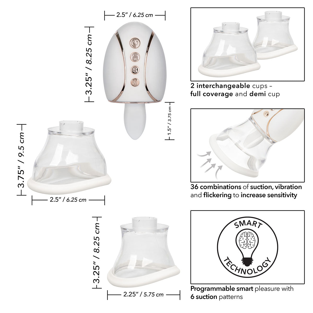 CalExotics® Empowered Smart Pleasure Queen - White