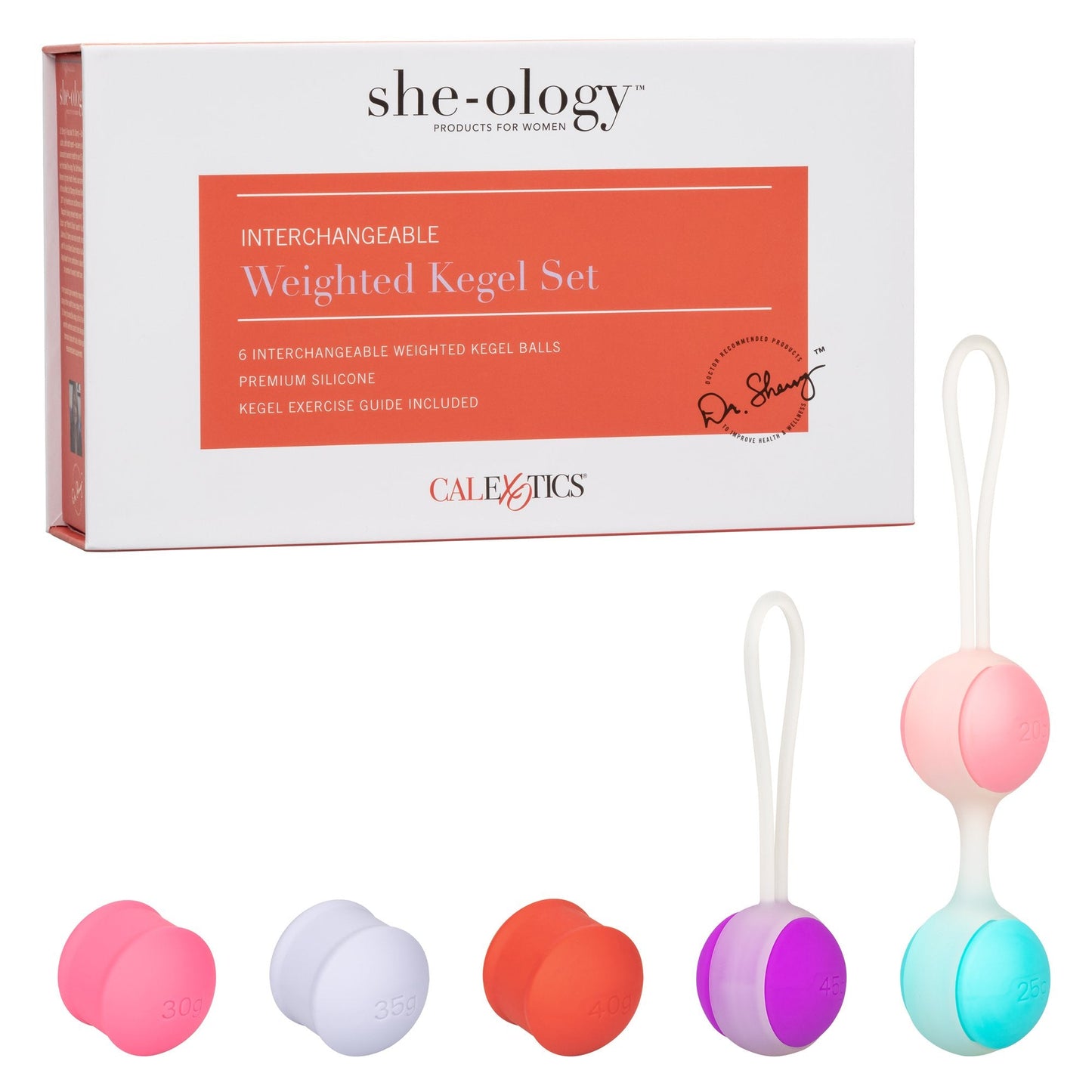 CalExotics® She-ology Interchangeable Weighted Kegel Set
