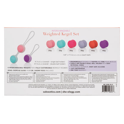 CalExotics® She-ology Interchangeable Weighted Kegel Set