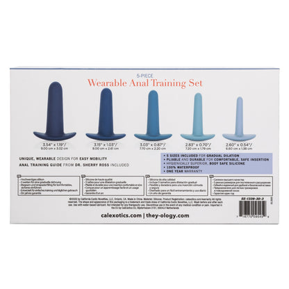 CalExotics® They-ology 5-Piece Wearable Anal Training Set - Blue
