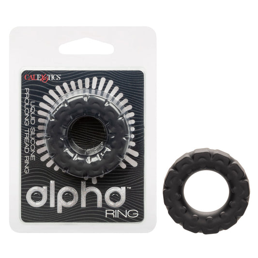 CalExotics® – Alpha Ring – Liquid Silicone Prolong Tread Ring - Black