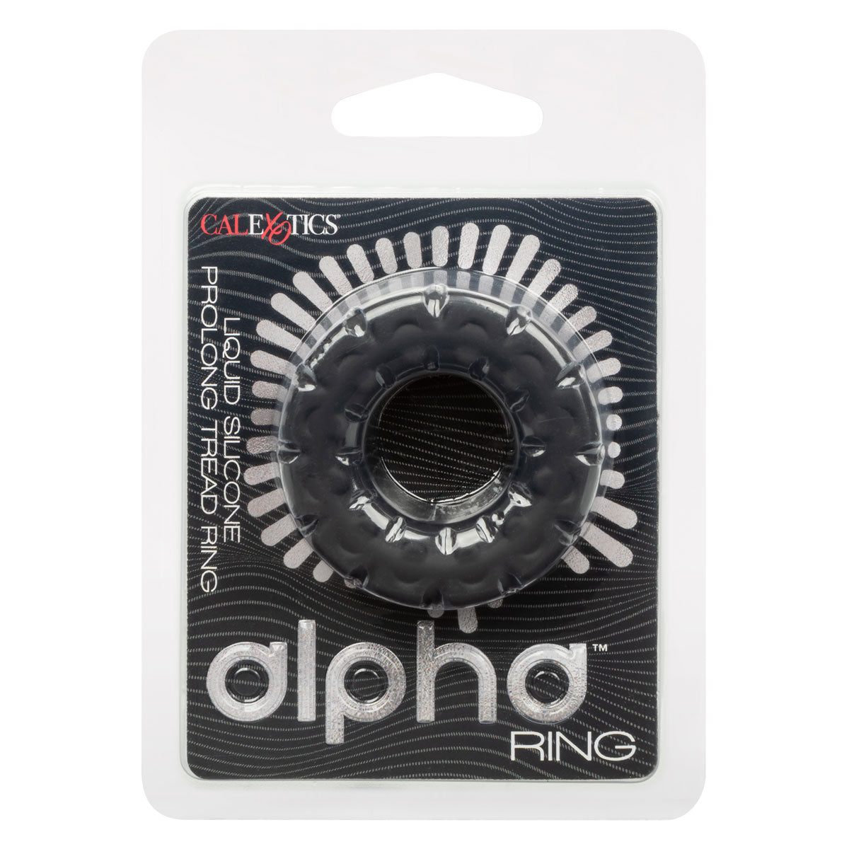 CalExotics® – Alpha Ring – Liquid Silicone Prolong Tread Ring - Black
