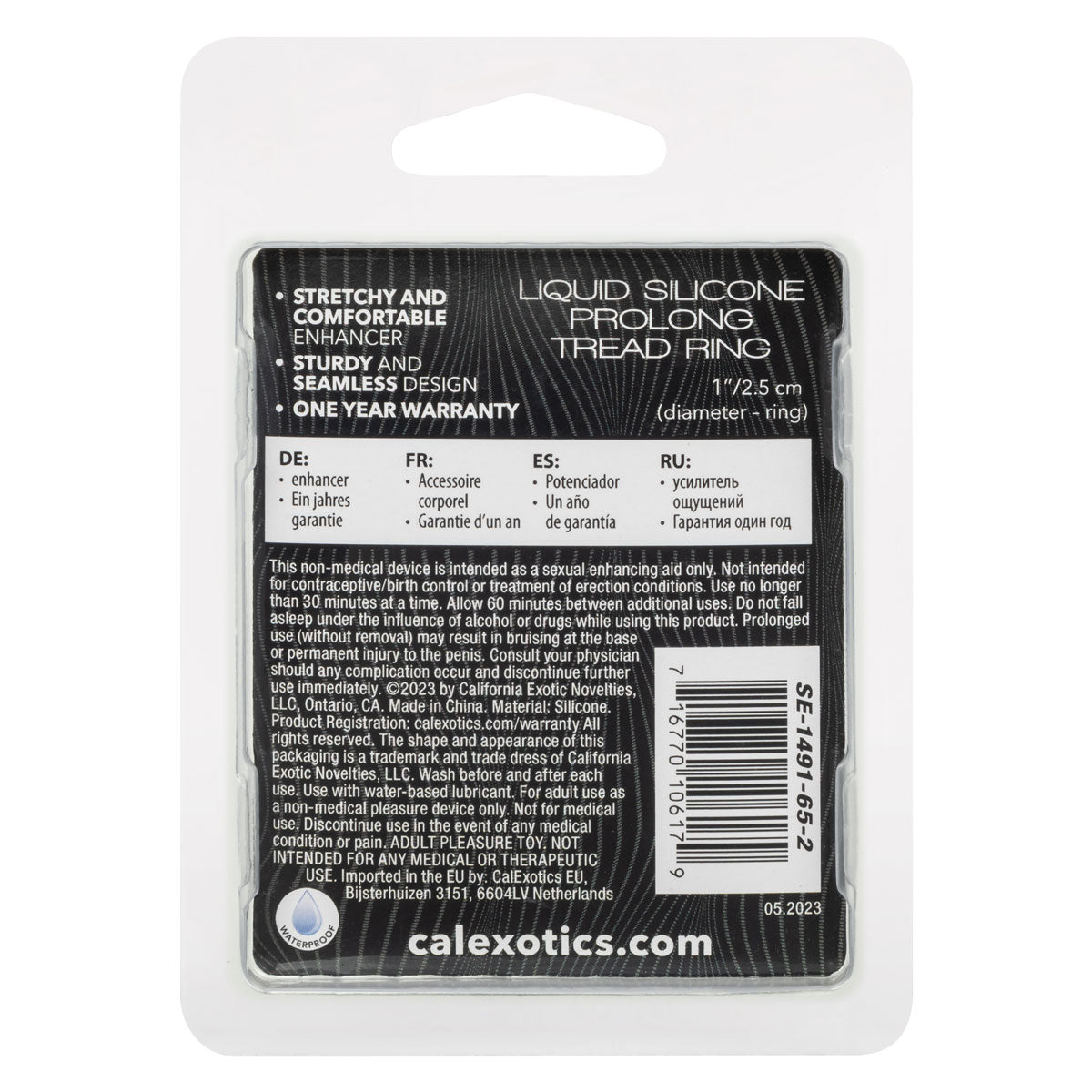 CalExotics® – Alpha Ring – Liquid Silicone Prolong Tread Ring - Black
