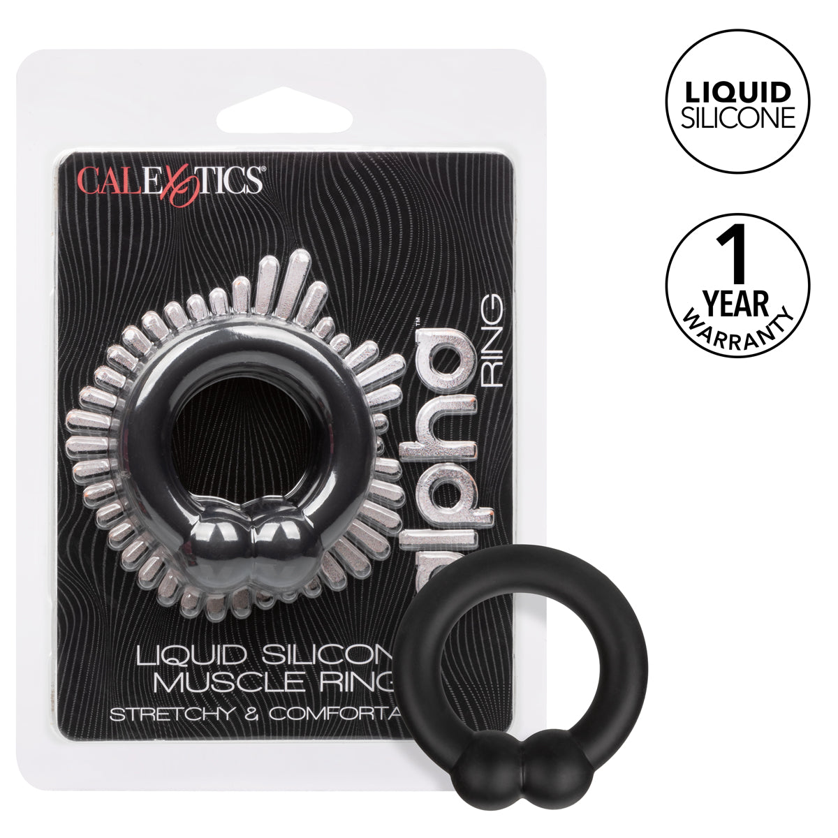 CalExotics® - Alpha Ring - Liquid Silicone Muscle Ring – Black