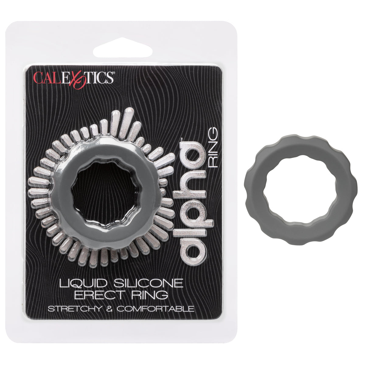 CalExotics® - Alpha Ring - Liquid Silicone Erect Ring – Grey