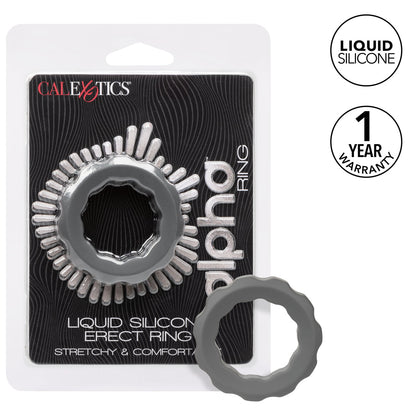 CalExotics® - Alpha Ring - Liquid Silicone Erect Ring – Grey