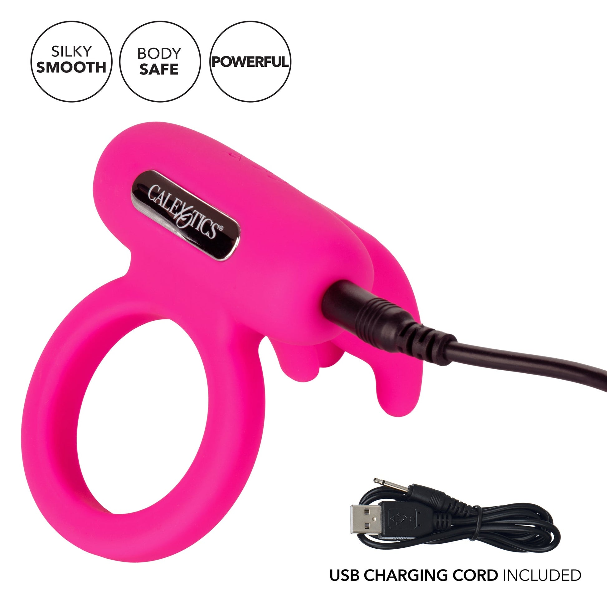 CalExotics® Triple Clit Flicker - Vibrating Cock Ring - Pink