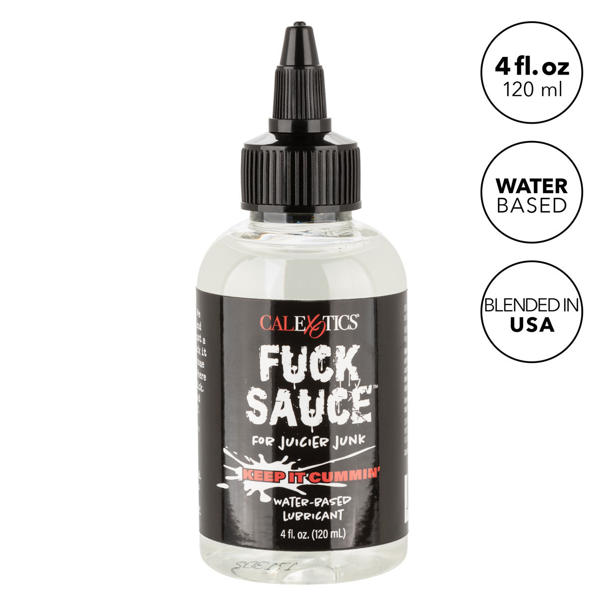 CalExotics® – Fuck Sauce - For Juicier Junk – Water-Based Lubricant – 4 fl. oz/120ml