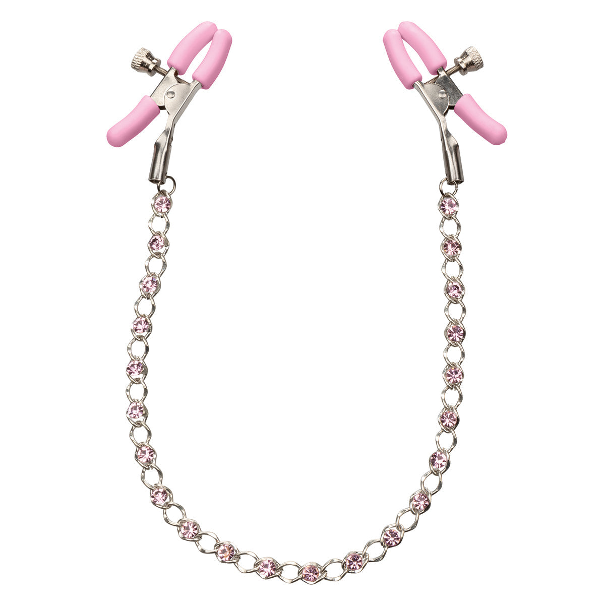CalExotics® - Nipple Play Crystal Chain Clamps - Pink