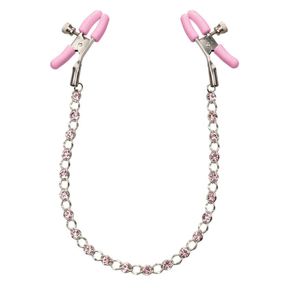 CalExotics® - Nipple Play Crystal Chain Clamps - Pink