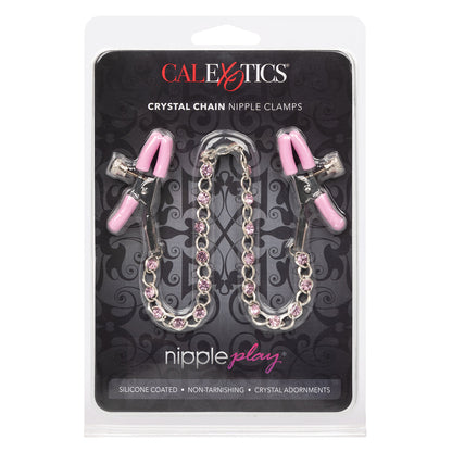 CalExotics® - Nipple Play Crystal Chain Clamps - Pink