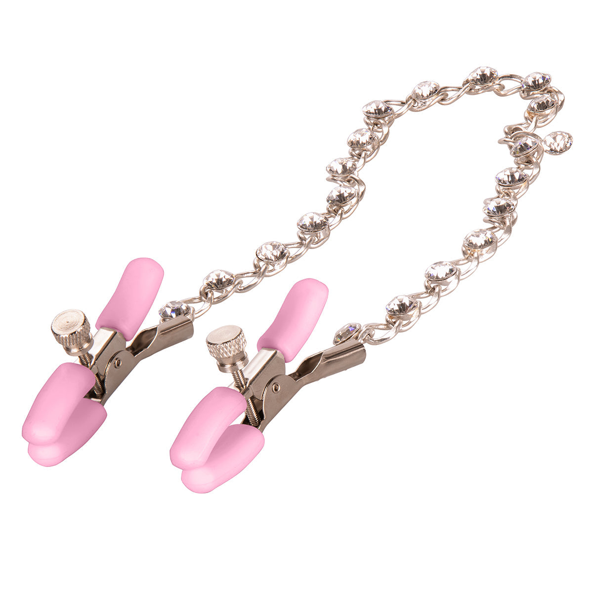 CalExotics® - Nipple Play Crystal Chain Clamps - Pink