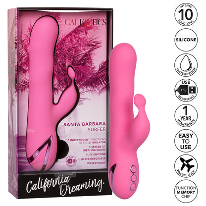 CalExotics® California Dreaming – Santa Barbara Surfer Dual Vibrator – Pink