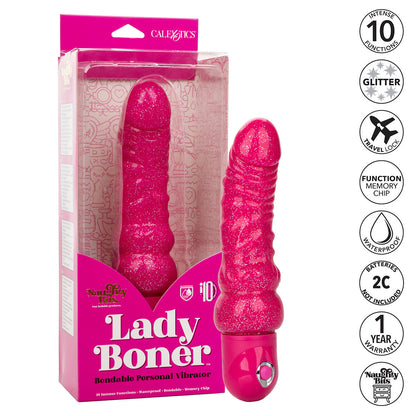 CalExotics® Naughty Bits - Lady Boner - Bendable Vibrating Dildo