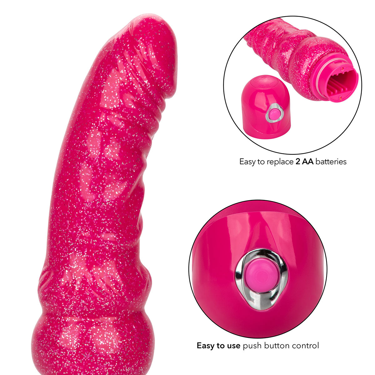 CalExotics® Naughty Bits - Lady Boner - Bendable Vibrating Dildo
