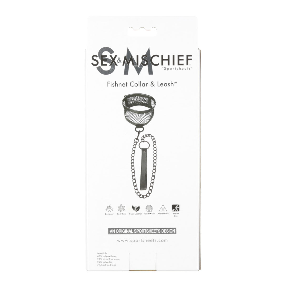 Sportsheets Sex & Mischief Fishnet Collar & Leash