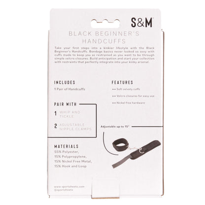 Sportsheets Sex & Mischief - Beginner Handcuffs - Black