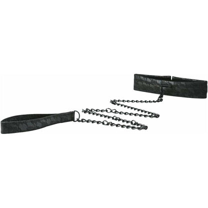 Sportsheets Sincerely - Lace Collar & Leash - Black