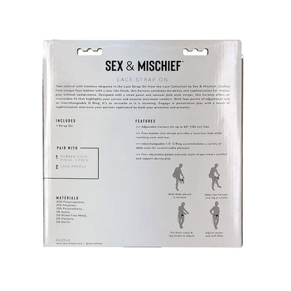 Sportsheets Sincerely - Lace Strap-On - Black