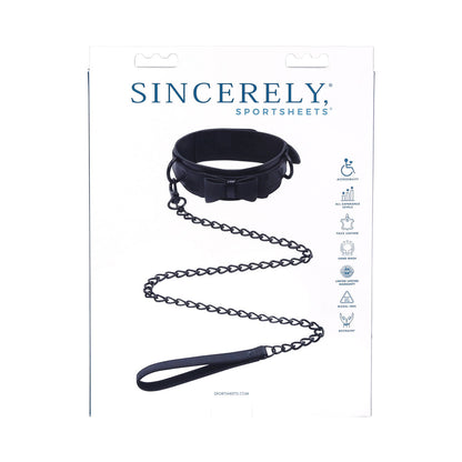 Sportsheets - Sincerely - Bow Tie Collar And Leash - Black