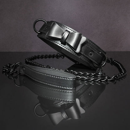 Sportsheets - Sincerely - Bow Tie Collar And Leash - Black