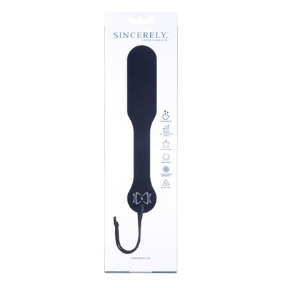 Sportsheets Sincerely Bow Tie Acrylic Paddle - Black