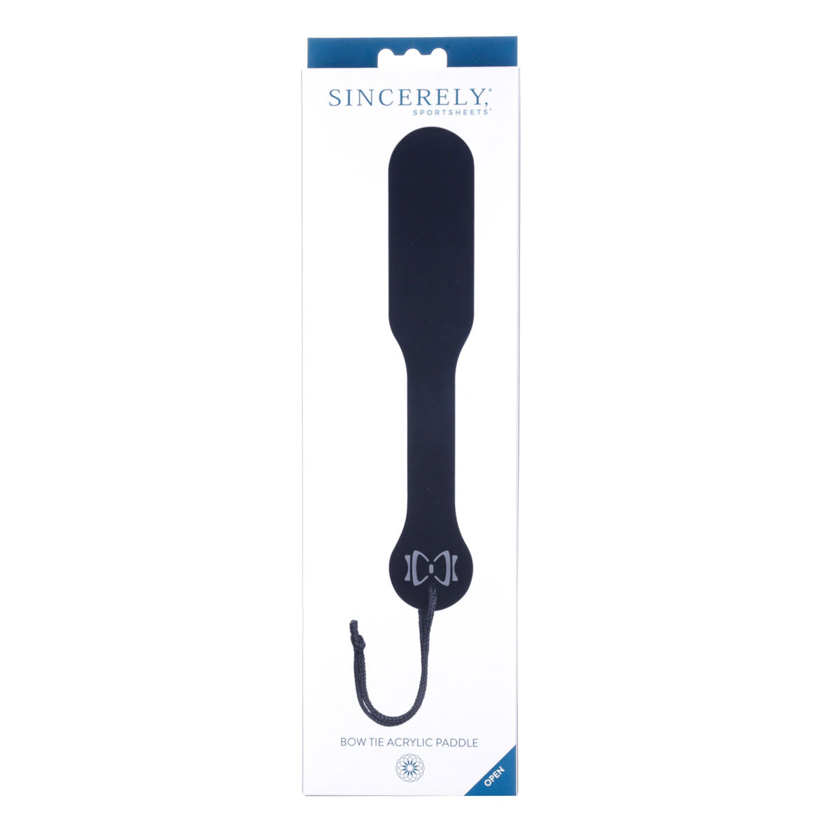 Sportsheets Sincerely Bow Tie Acrylic Paddle - Black